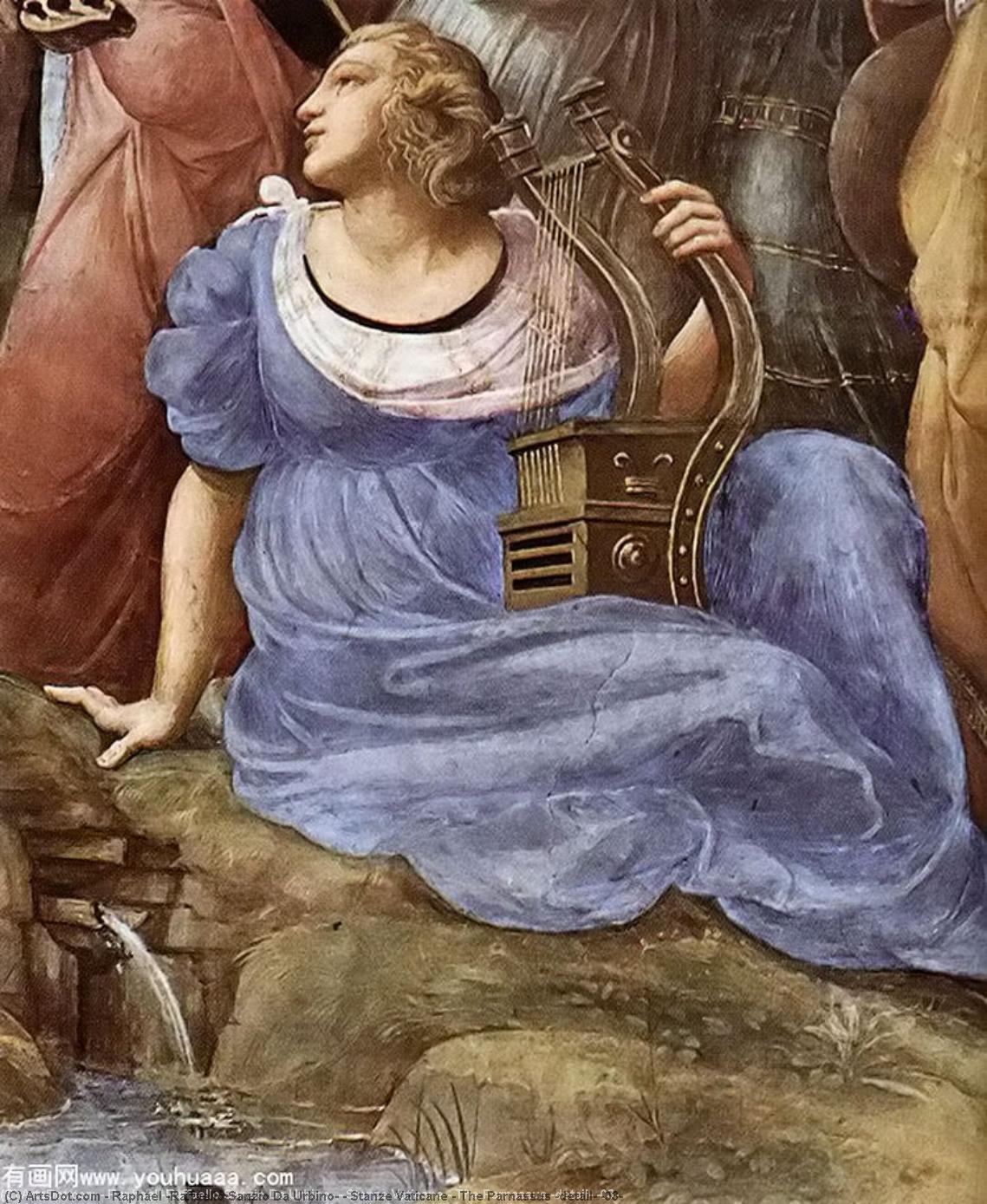 Wikioo.org – La Enciclopedia de las Bellas Artes - Pintura, Obras de arte de Raphael (Raffaello Sanzio Da Urbino) - stanze vaticane - el parnaso ( detalle ) [ 03 ]