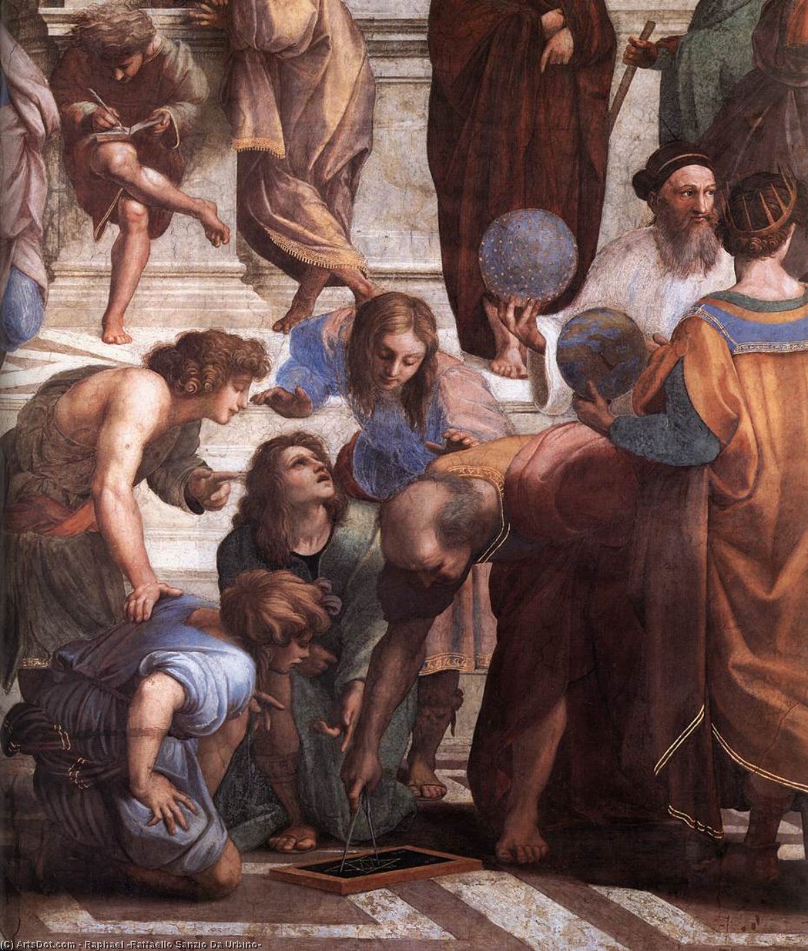 WikiOO.org - Encyclopedia of Fine Arts - Malba, Artwork Raphael (Raffaello Sanzio Da Urbino) - Stanze Vaticane - The School of Athens (detail) [03]