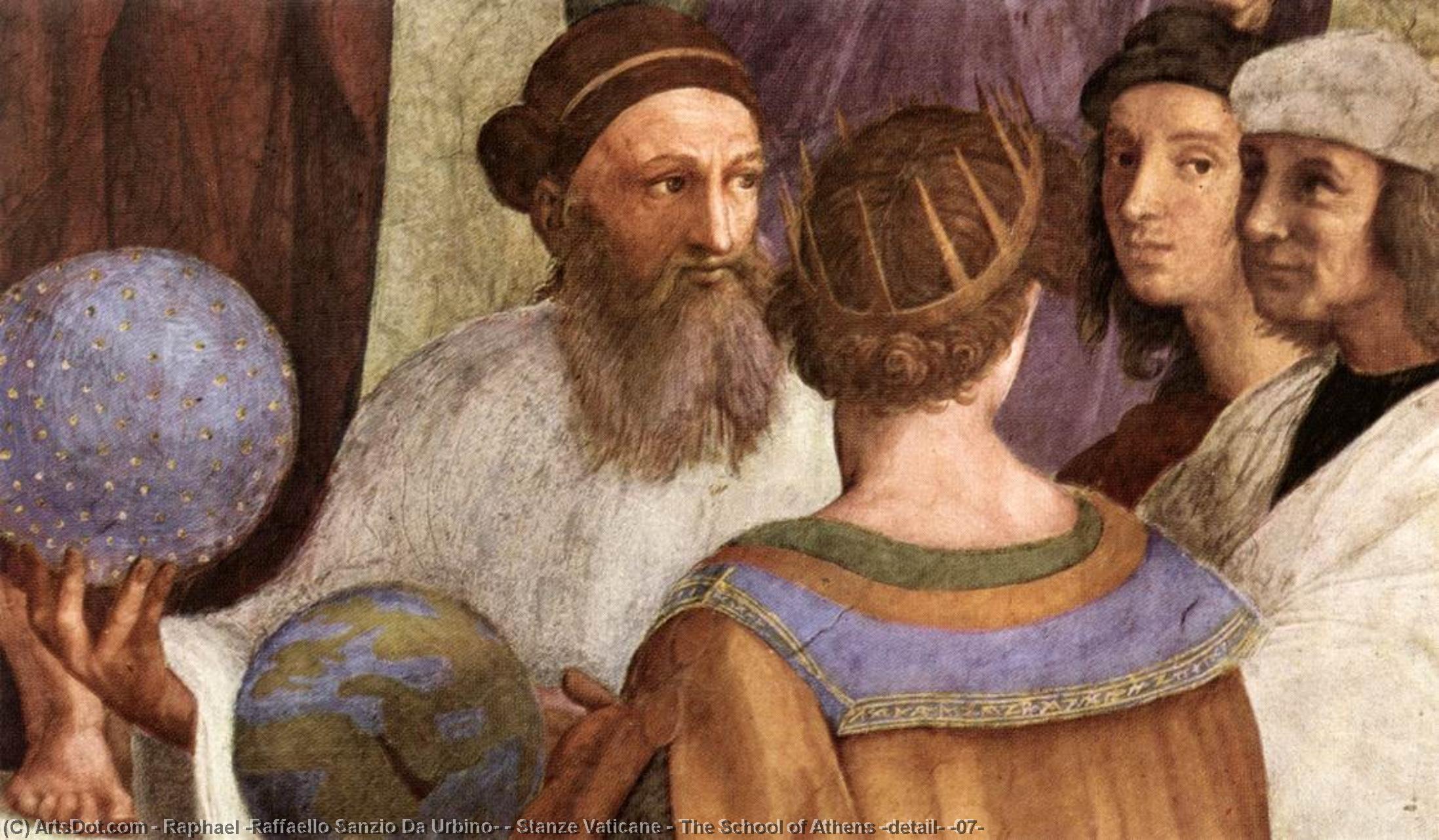 WikiOO.org - Encyclopedia of Fine Arts - Maleri, Artwork Raphael (Raffaello Sanzio Da Urbino) - Stanze Vaticane - The School of Athens (detail) [07]