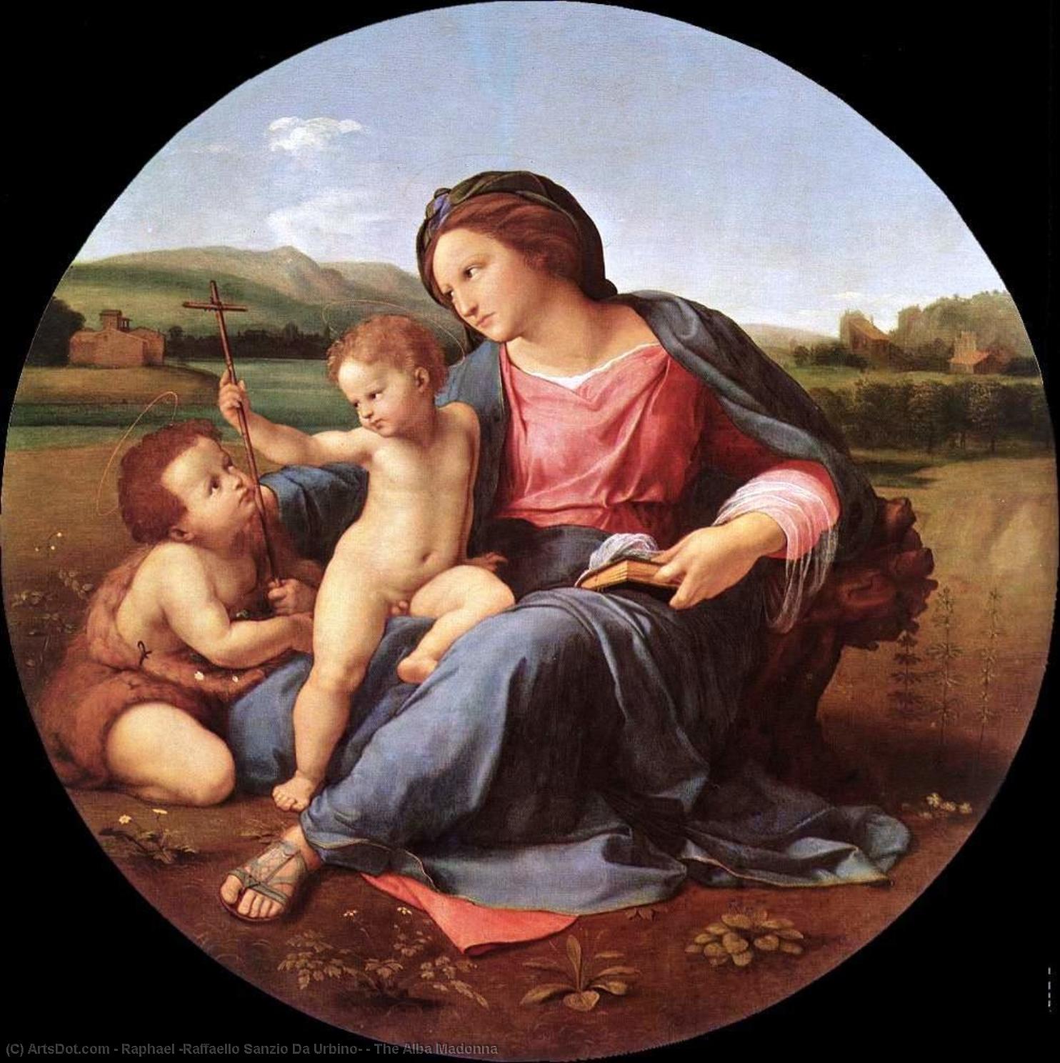 Wikioo.org - The Encyclopedia of Fine Arts - Painting, Artwork by Raphael (Raffaello Sanzio Da Urbino) - The Alba Madonna