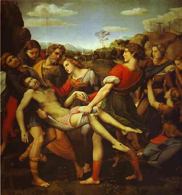 Wikioo.org - The Encyclopedia of Fine Arts - Painting, Artwork by Raphael (Raffaello Sanzio Da Urbino) - Entombment