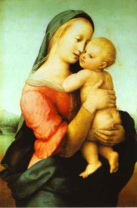 Wikioo.org - The Encyclopedia of Fine Arts - Painting, Artwork by Raphael (Raffaello Sanzio Da Urbino) - Tempi Madonna