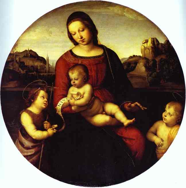 Wikioo.org - The Encyclopedia of Fine Arts - Painting, Artwork by Raphael (Raffaello Sanzio Da Urbino) - Terranuova Madonna