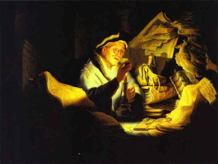 Wikioo.org – La Enciclopedia de las Bellas Artes - Pintura, Obras de arte de Rembrandt Van Rijn - parábola del rica hombre