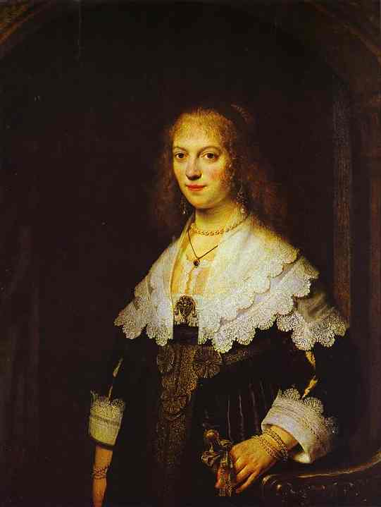 WikiOO.org - Encyclopedia of Fine Arts - Schilderen, Artwork Rembrandt Van Rijn - Portrait of Maria Trip