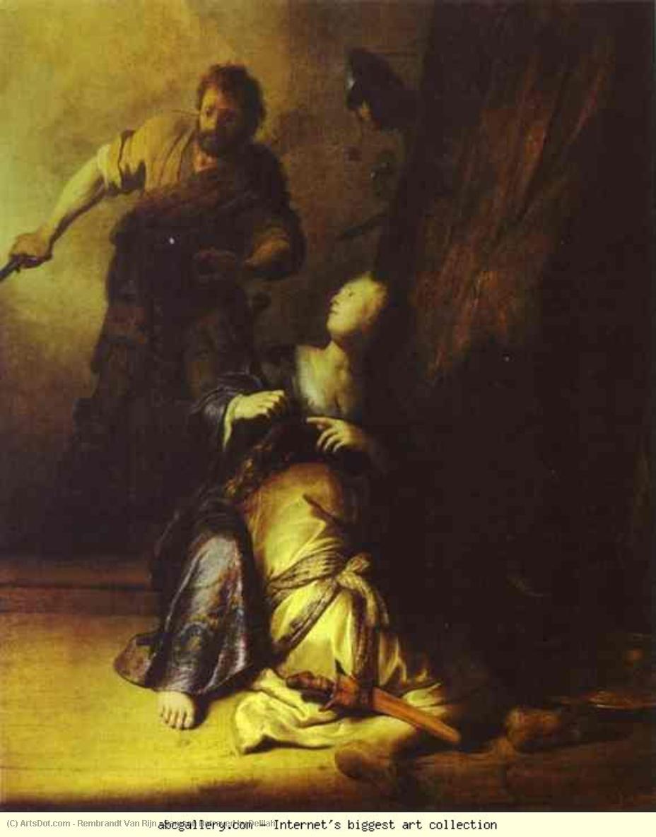 WikiOO.org - אנציקלופדיה לאמנויות יפות - ציור, יצירות אמנות Rembrandt Van Rijn - Samson Betrayed by Delilah