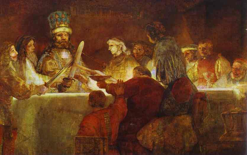 Wikioo.org - The Encyclopedia of Fine Arts - Painting, Artwork by Rembrandt Van Rijn - The Conspiracy of Claudius (or Julius) Civilis