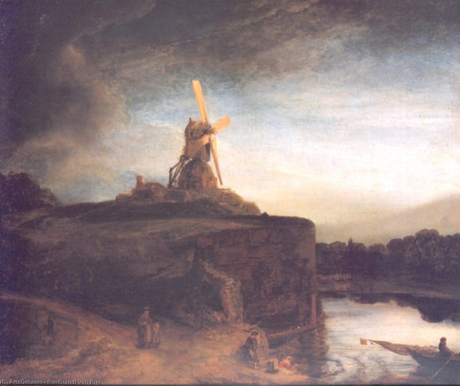 WikiOO.org - Güzel Sanatlar Ansiklopedisi - Resim, Resimler Rembrandt Van Rijn - The Mill