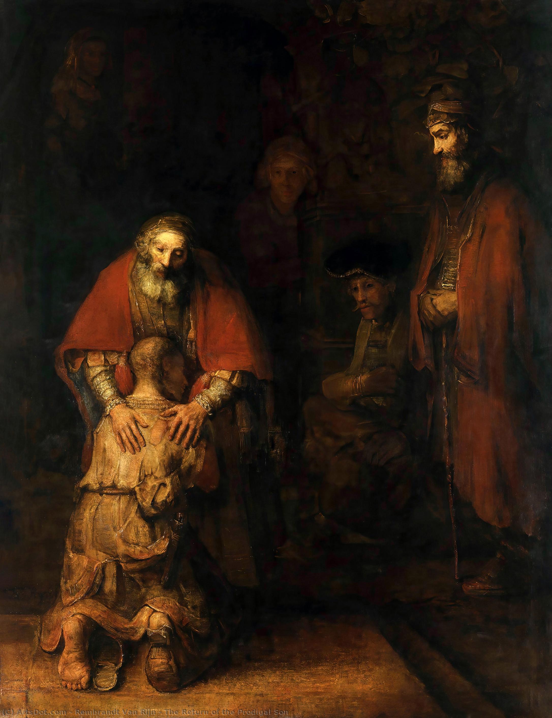 Wikioo.org - Die Enzyklopädie bildender Kunst - Malerei, Kunstwerk von Rembrandt Van Rijn - Die Rückkehr des verlorenen Sohnes