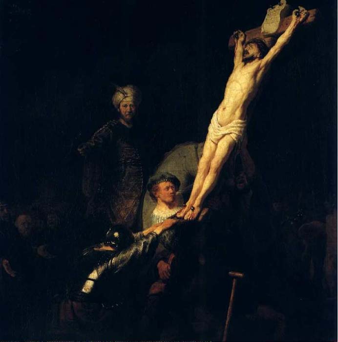 Wikioo.org - The Encyclopedia of Fine Arts - Painting, Artwork by Rembrandt Van Rijn - L Erection De La Croix, munich