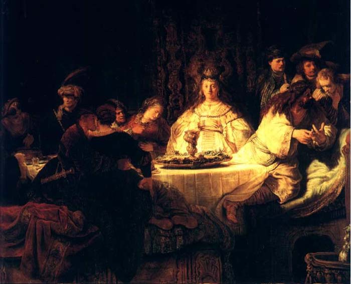 Wikioo.org - Die Enzyklopädie bildender Kunst - Malerei, Kunstwerk von Rembrandt Van Rijn - die hochzeit von samson