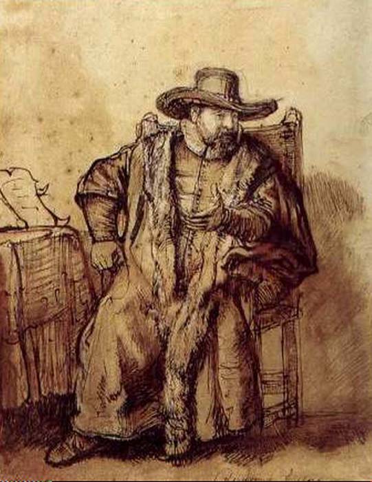 Wikioo.org - สารานุกรมวิจิตรศิลป์ - จิตรกรรม Rembrandt Van Rijn - Le Predicateur Menonite Cornelis, louvre