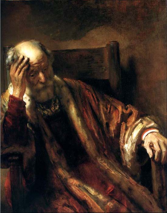 Wikioo.org – L'Encyclopédie des Beaux Arts - Peinture, Oeuvre de Rembrandt Van Rijn - vieillard assis dans Onu Fauteuil , ng londres