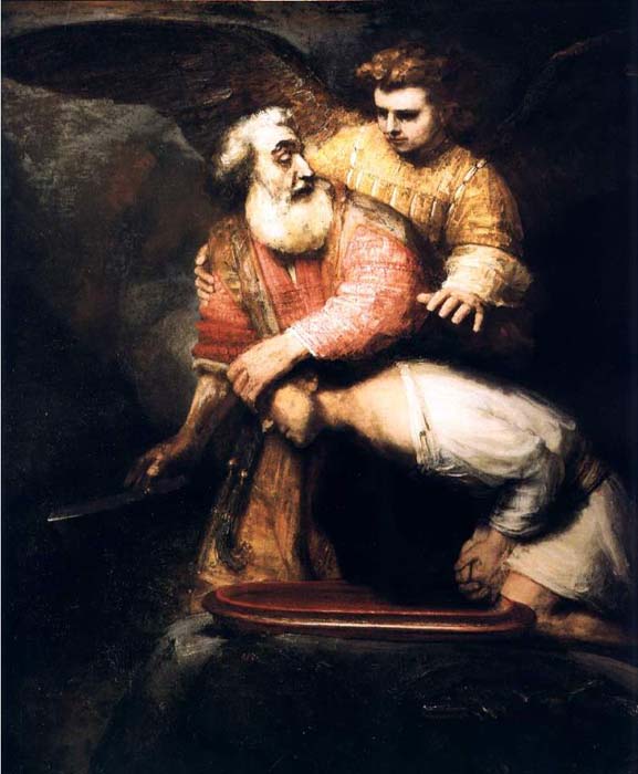 Wikioo.org - The Encyclopedia of Fine Arts - Painting, Artwork by Rembrandt Van Rijn - Le Sacrifice D Isaac, hedingham