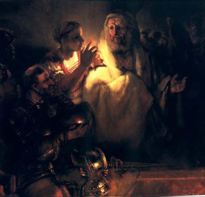 WikiOO.org - Encyclopedia of Fine Arts - Målning, konstverk Rembrandt Van Rijn - Le Reniement De St Pierre, amsterdam