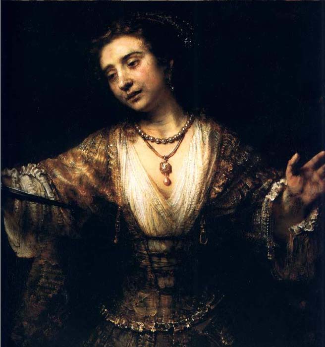 Wikioo.org – La Enciclopedia de las Bellas Artes - Pintura, Obras de arte de Rembrandt Van Rijn - Lucrecia , washington Gn
