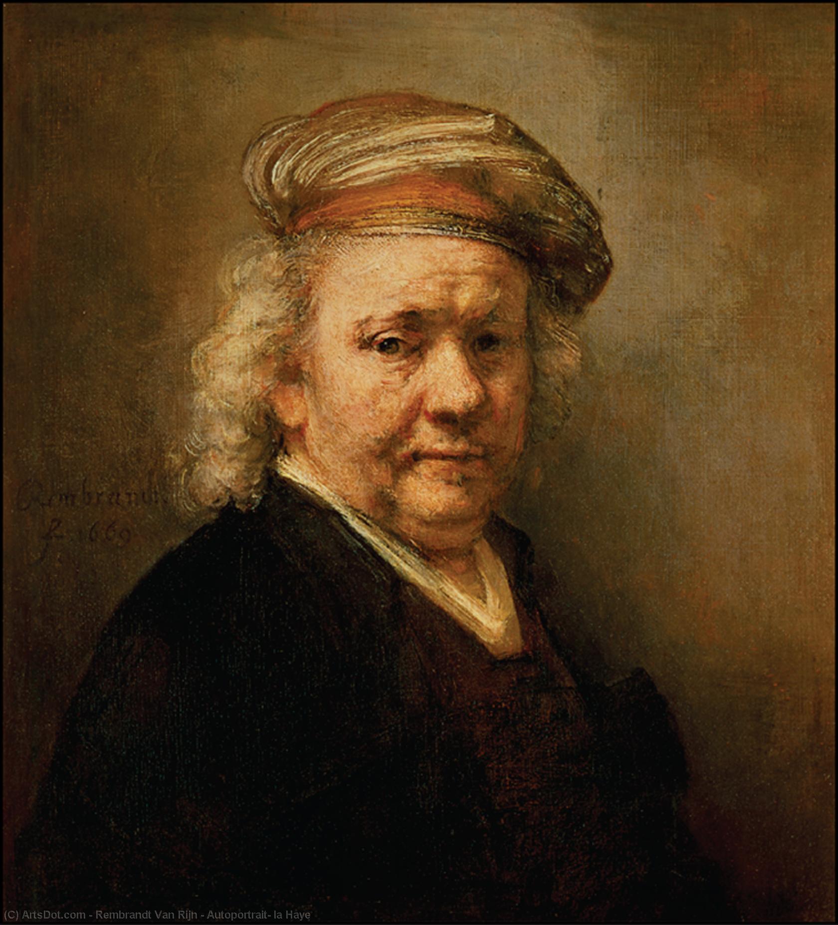 WikiOO.org - Enciklopedija dailės - Tapyba, meno kuriniai Rembrandt Van Rijn - Autoportrait, la Haye