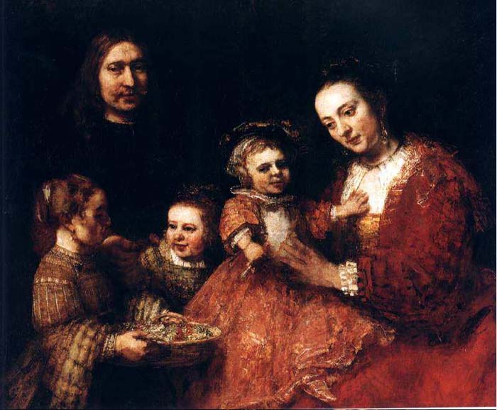 Wikioo.org - The Encyclopedia of Fine Arts - Painting, Artwork by Rembrandt Van Rijn - Portrait De Famille, brunswick