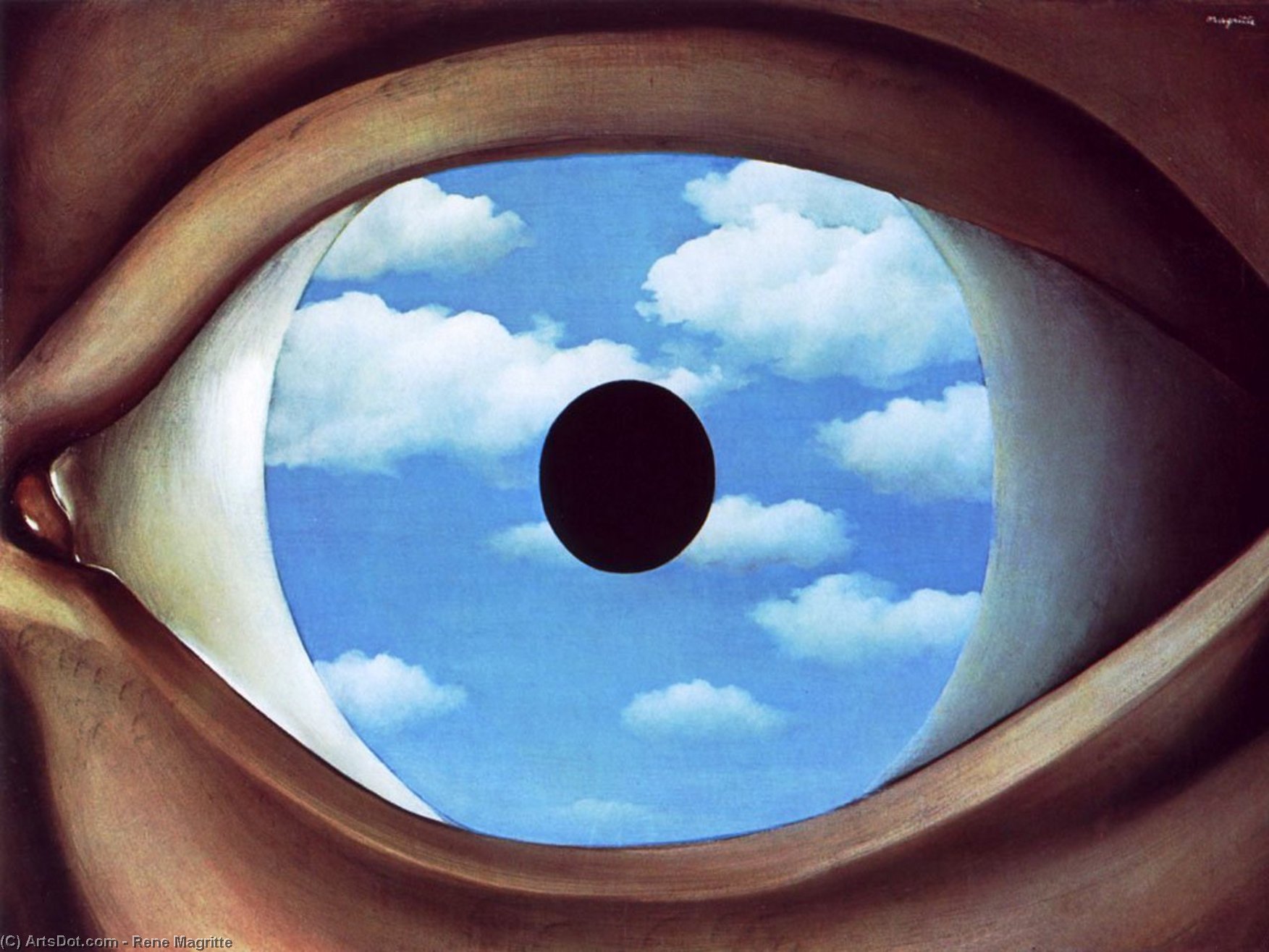 WikiOO.org - Энциклопедия изобразительного искусства - Живопись, Картины  Rene Magritte - Кривое зеркало