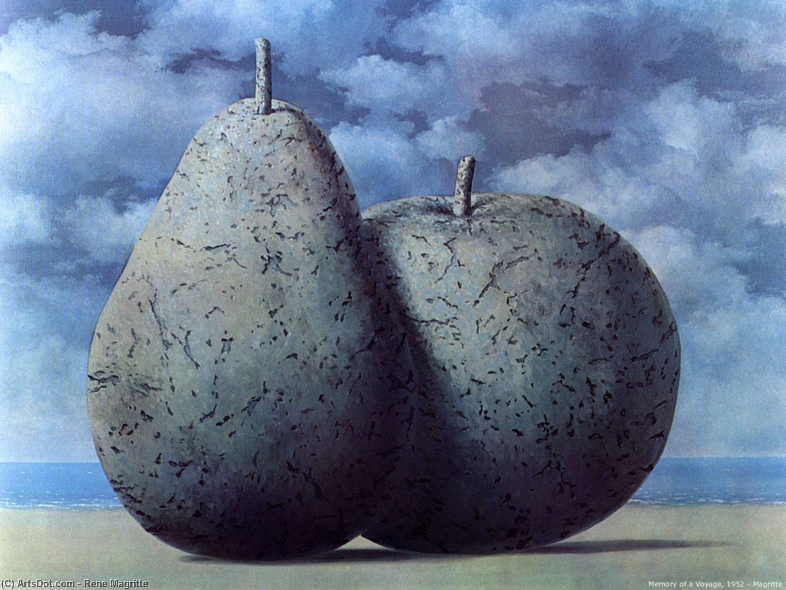 WikiOO.org - Enciclopédia das Belas Artes - Pintura, Arte por Rene Magritte - Memory Of A Voyage