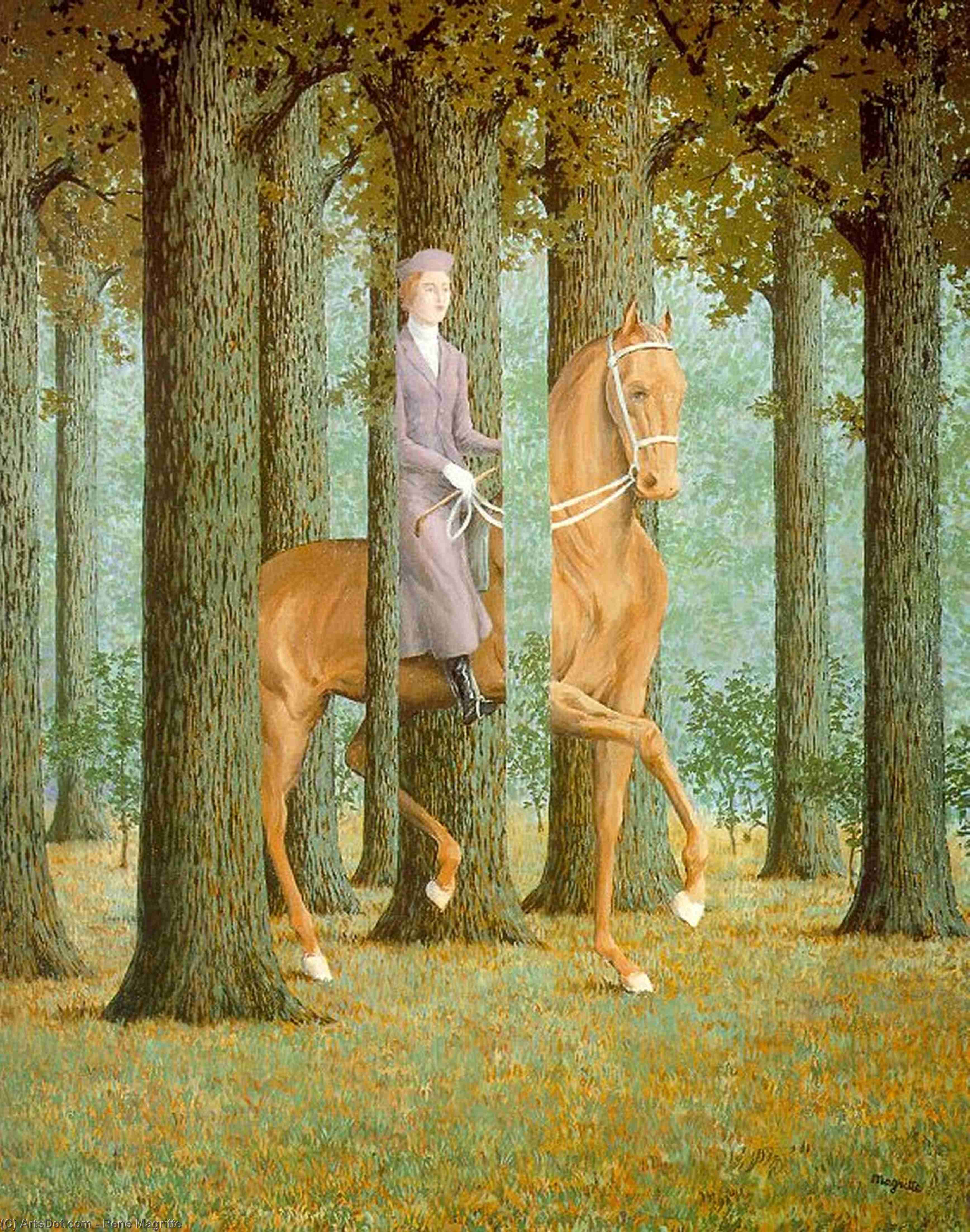 Wikioo.org – L'Enciclopedia delle Belle Arti - Pittura, Opere di Rene Magritte - the blank check
