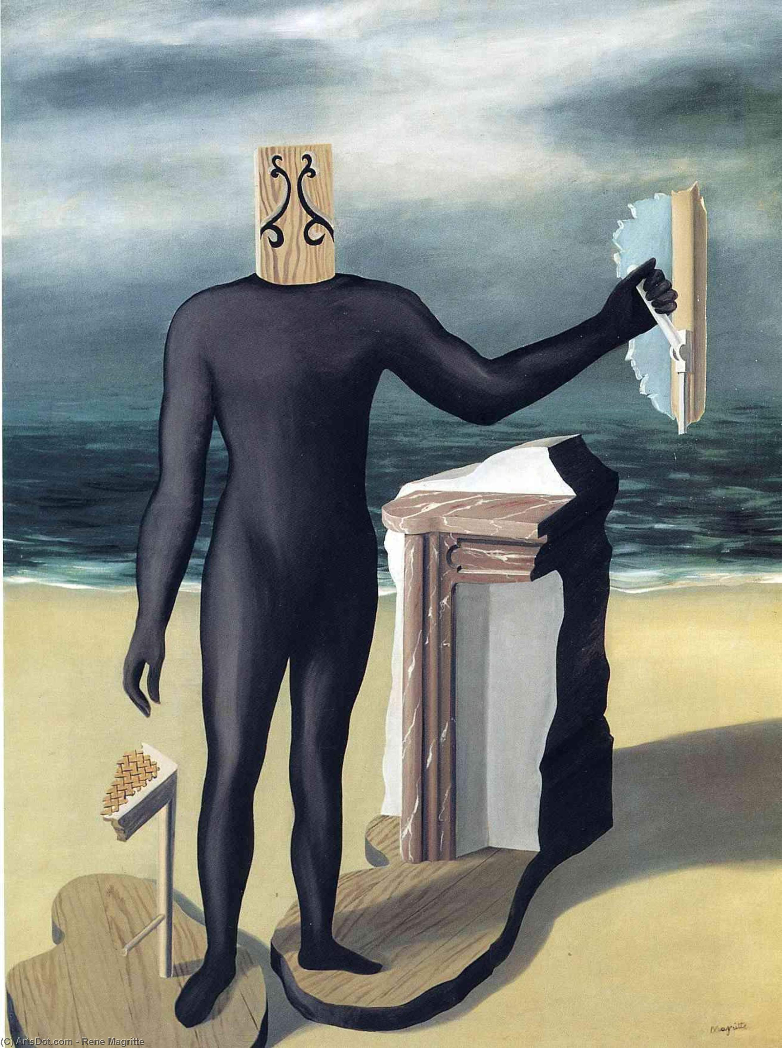 Wikioo.org - Die Enzyklopädie bildender Kunst - Malerei, Kunstwerk von Rene Magritte - der mann das meer