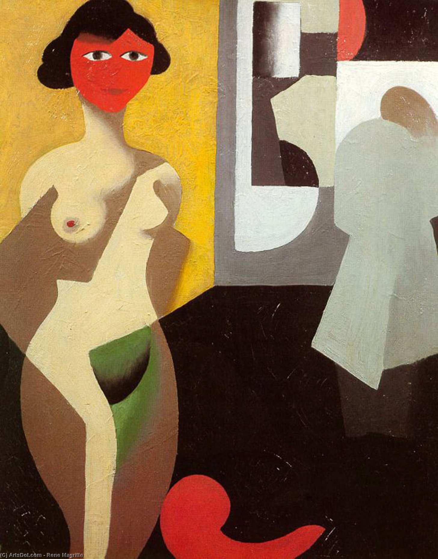 Wikoo.org - موسوعة الفنون الجميلة - اللوحة، العمل الفني Rene Magritte - The model