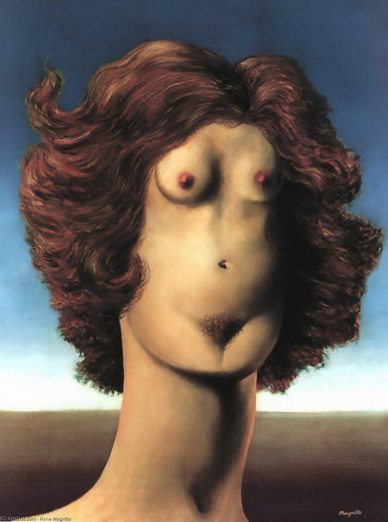 Wikioo.org – L'Encyclopédie des Beaux Arts - Peinture, Oeuvre de Rene Magritte - Le viol