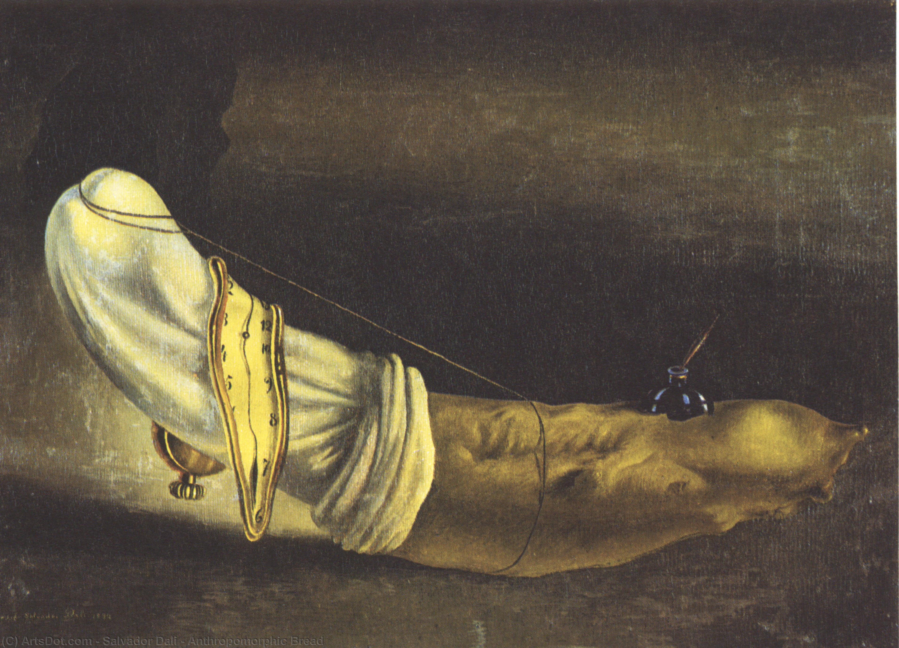 Wikioo.org - The Encyclopedia of Fine Arts - Painting, Artwork by Salvador Dali - Anthropomorphic Bread