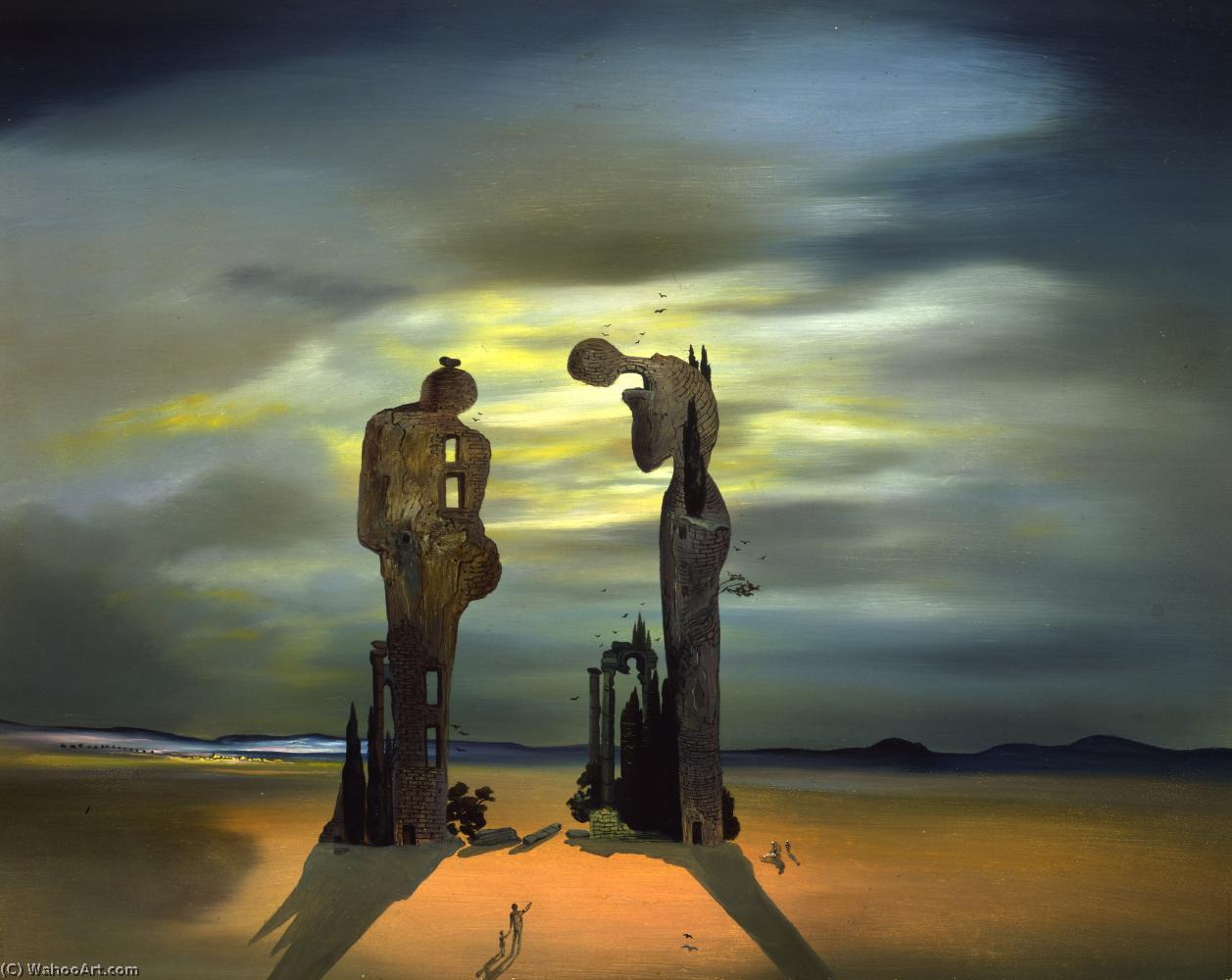 Wikioo.org - The Encyclopedia of Fine Arts - Painting, Artwork by Salvador Dali - Archeological Reminiscence Of Millet'S Angelus