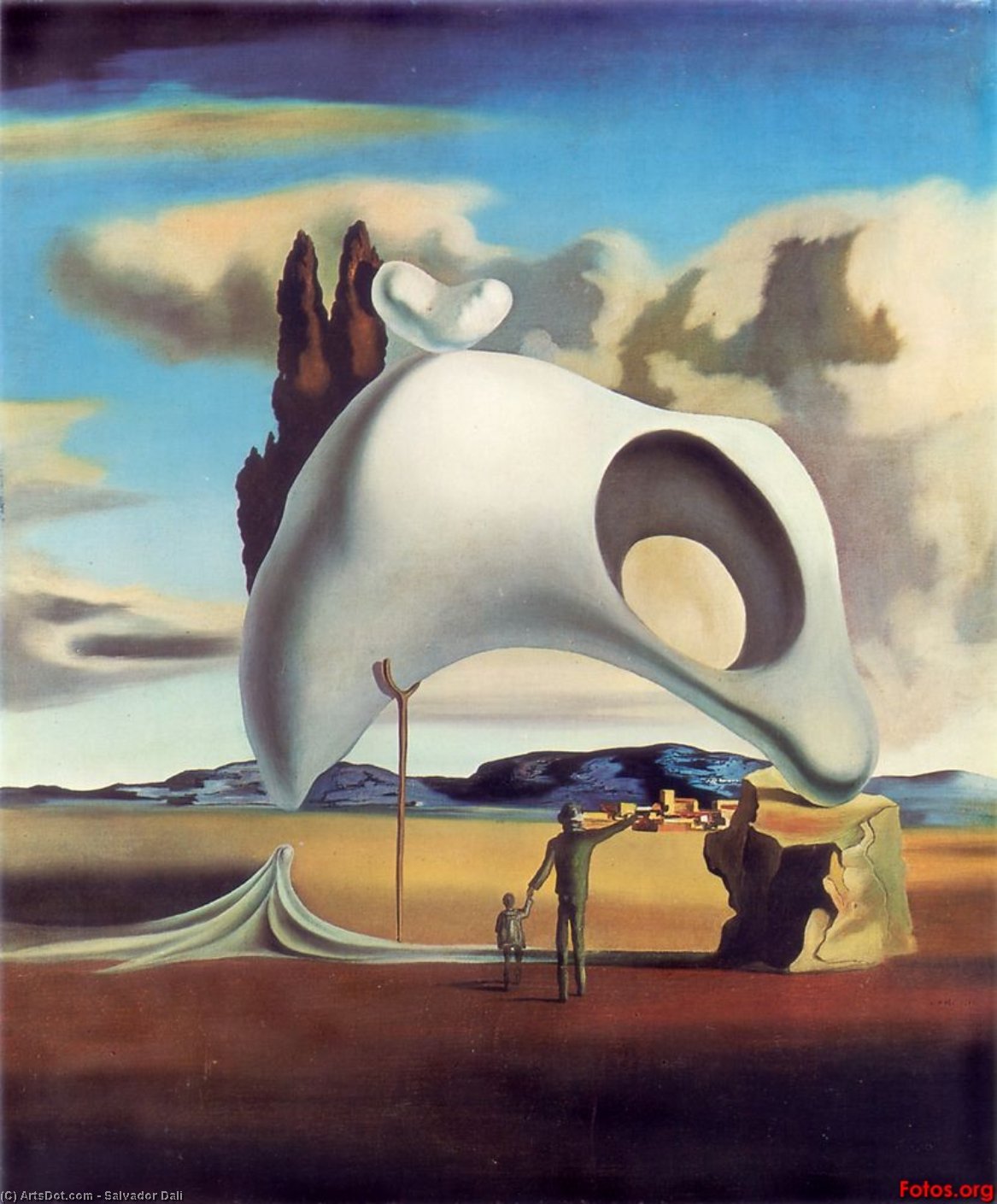 Wikioo.org - The Encyclopedia of Fine Arts - Painting, Artwork by Salvador Dali - Atavistic Ruins after the Rain