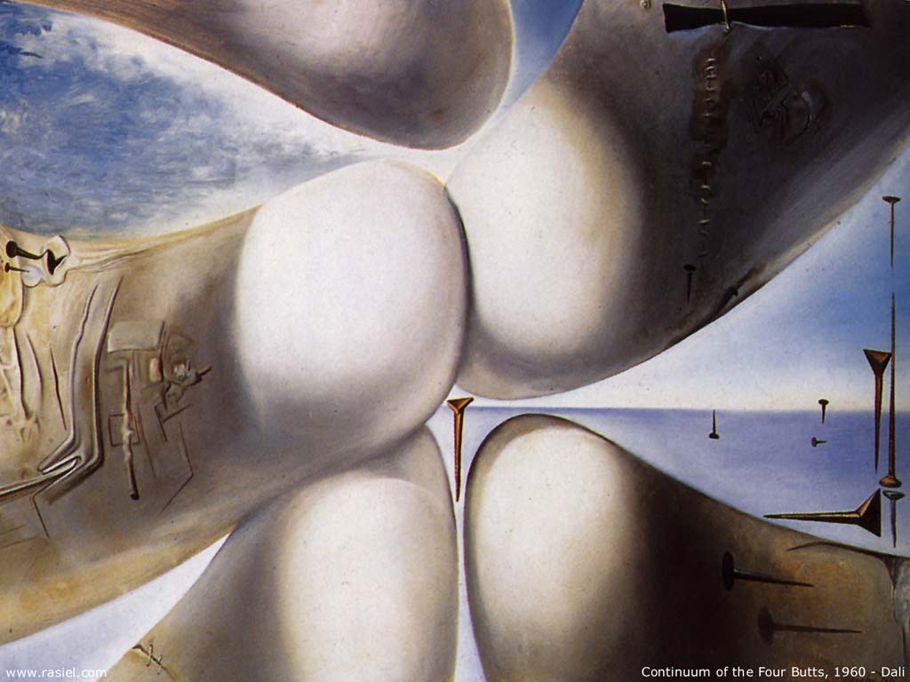 WikiOO.org - Encyclopedia of Fine Arts - Maleri, Artwork Salvador Dali - Continuum Of The Four Butts