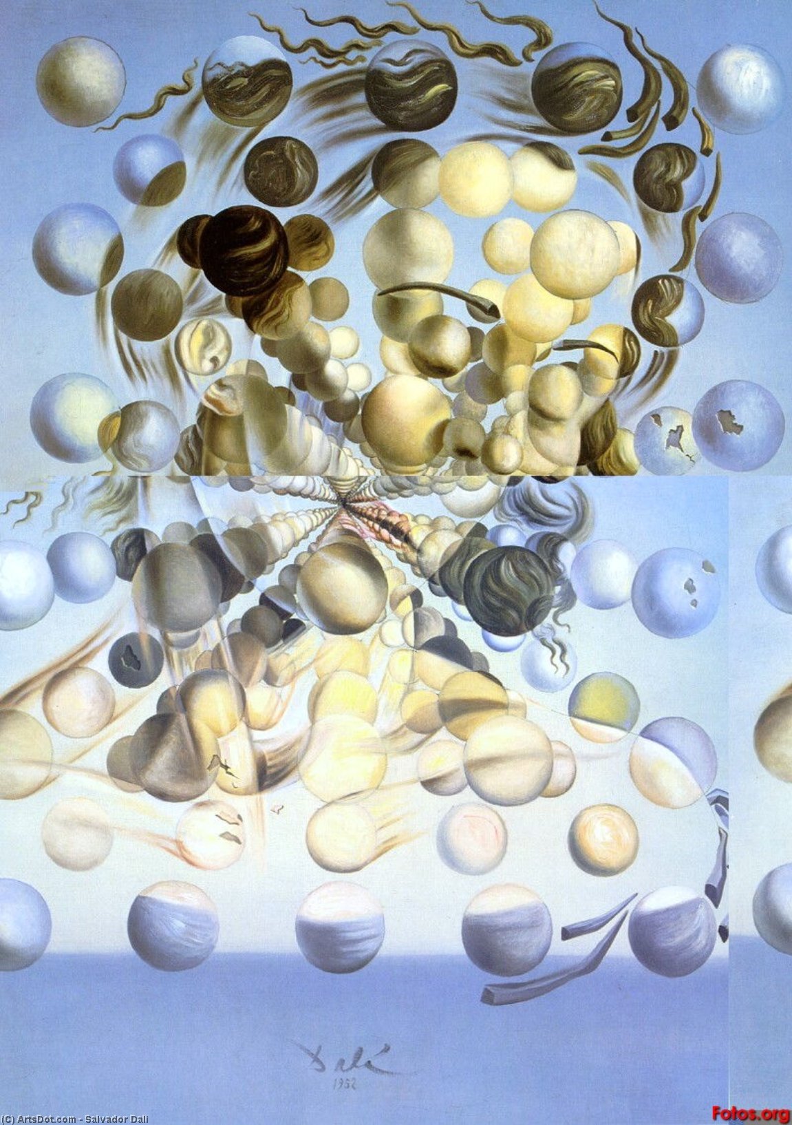 Wikioo.org - The Encyclopedia of Fine Arts - Painting, Artwork by Salvador Dali - Galatea of the Spheres