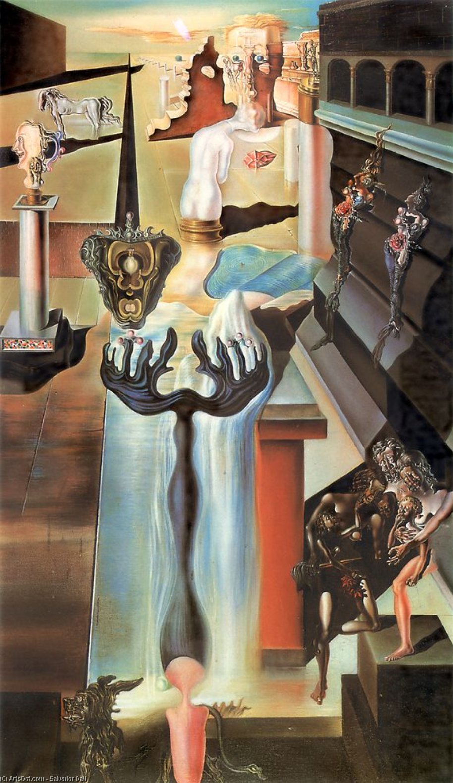 Wikioo.org – La Enciclopedia de las Bellas Artes - Pintura, Obras de arte de Salvador Dali - Hombre invisible