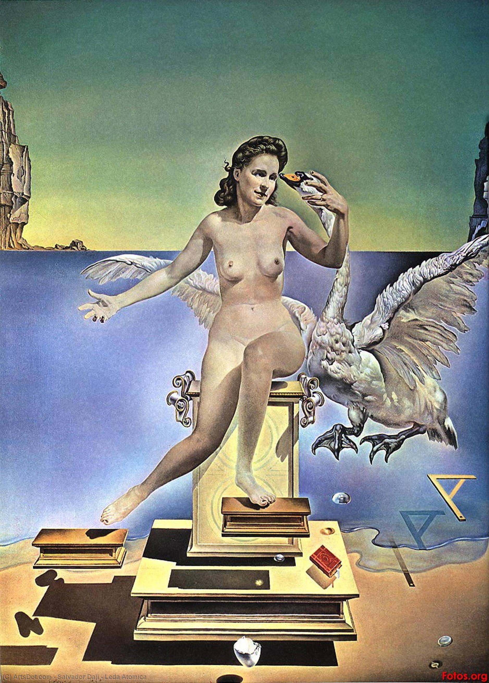 Wikioo.org - The Encyclopedia of Fine Arts - Painting, Artwork by Salvador Dali - Leda Atomica