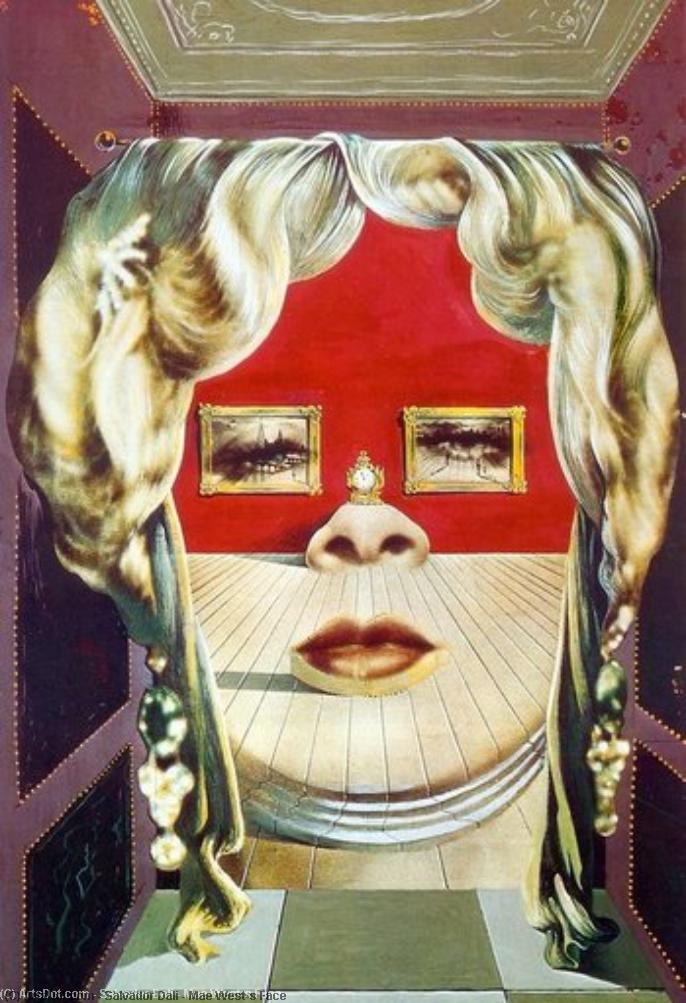 WikiOO.org – 美術百科全書 - 繪畫，作品 Salvador Dali - 美西的脸