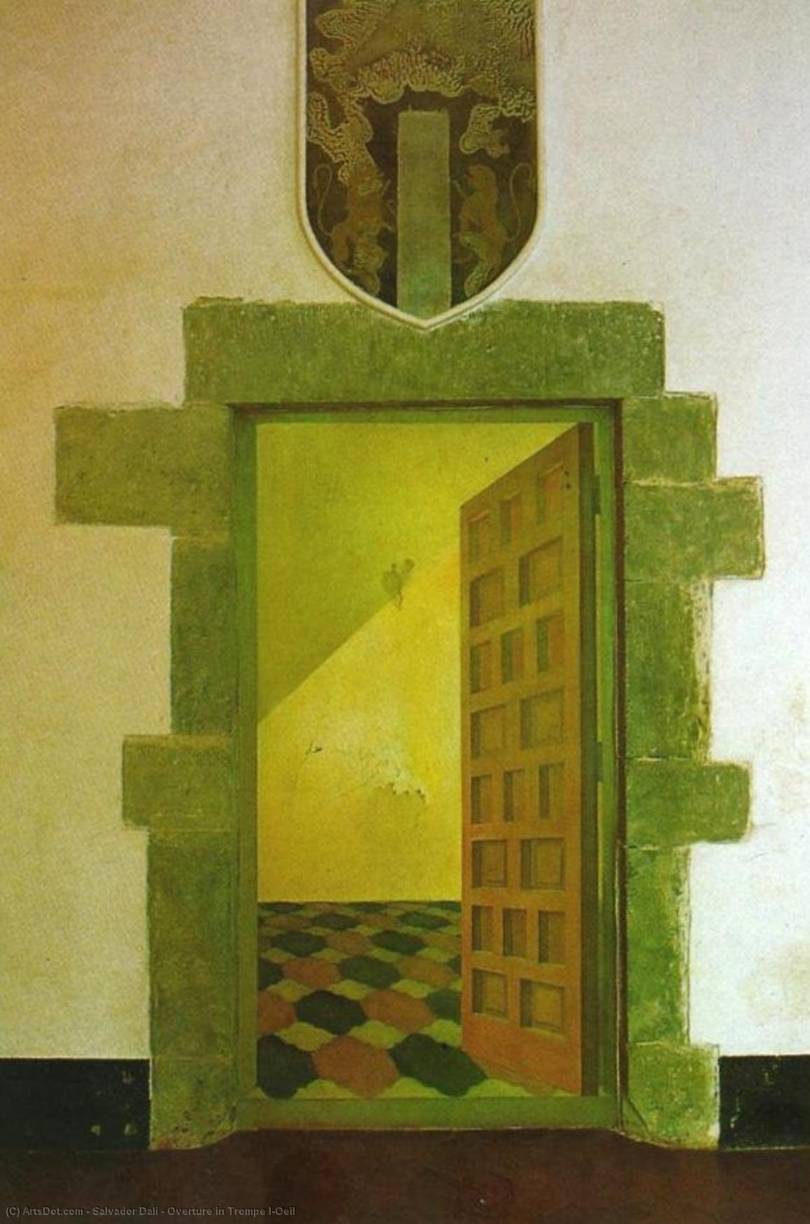 WikiOO.org - Encyclopedia of Fine Arts - Maleri, Artwork Salvador Dali - Overture in Trompe l'Oeil