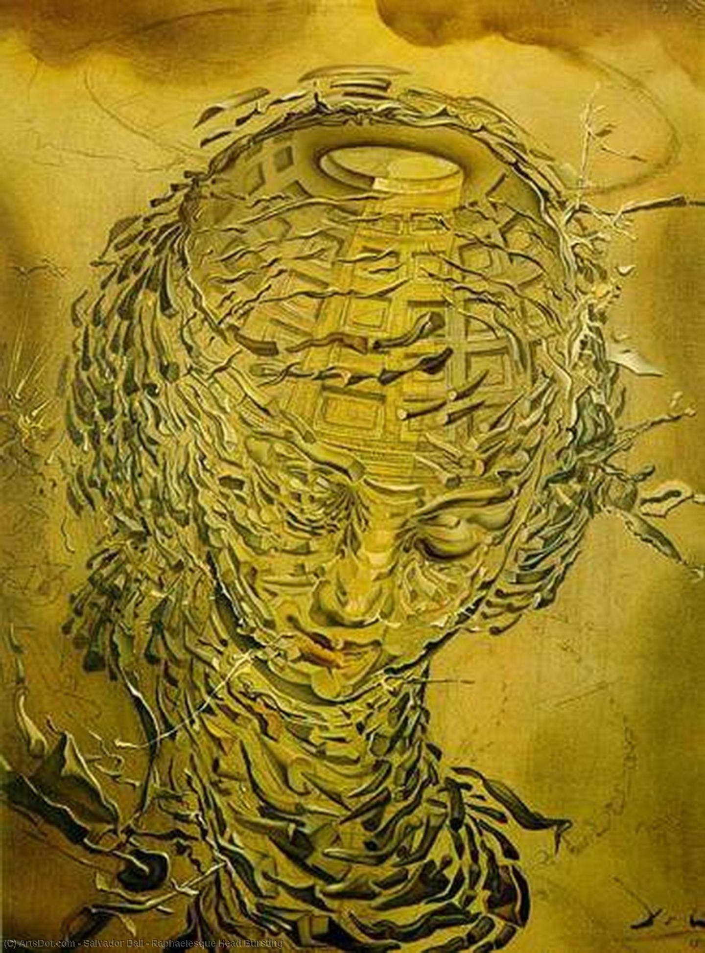 WikiOO.org - Encyclopedia of Fine Arts - Maľba, Artwork Salvador Dali - Raphaelesque Head Bursting
