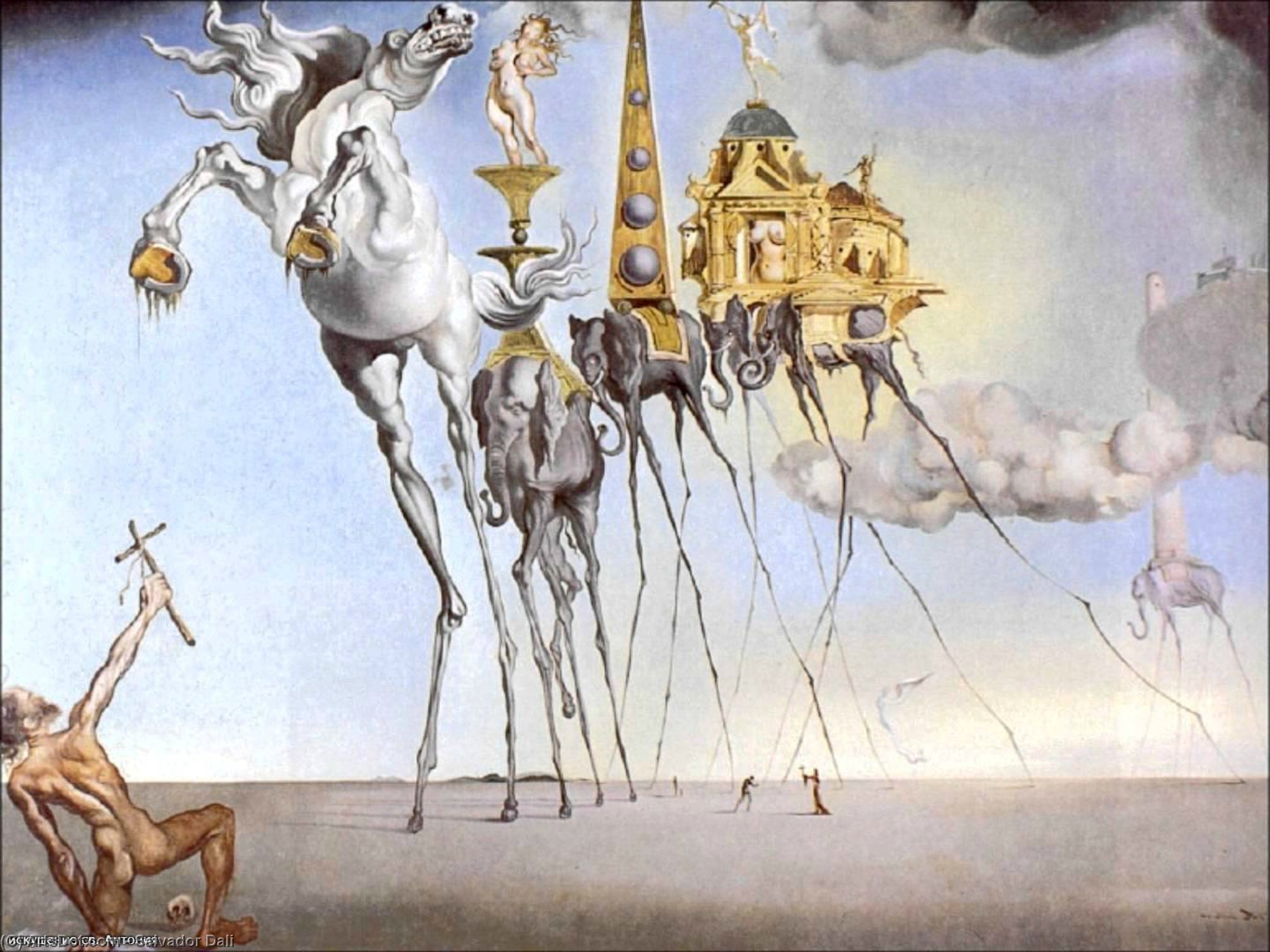 WikiOO.org - אנציקלופדיה לאמנויות יפות - ציור, יצירות אמנות Salvador Dali - Temptation of Saint Anthony