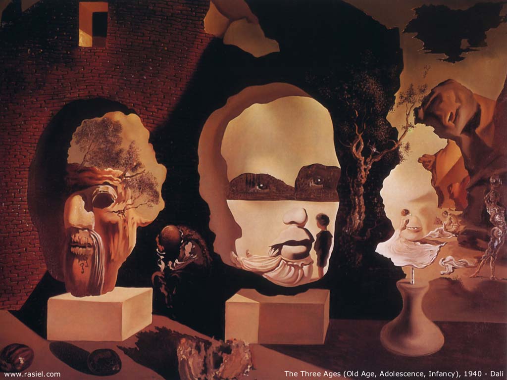 Wikioo.org – La Enciclopedia de las Bellas Artes - Pintura, Obras de arte de Salvador Dali - Las tres edades