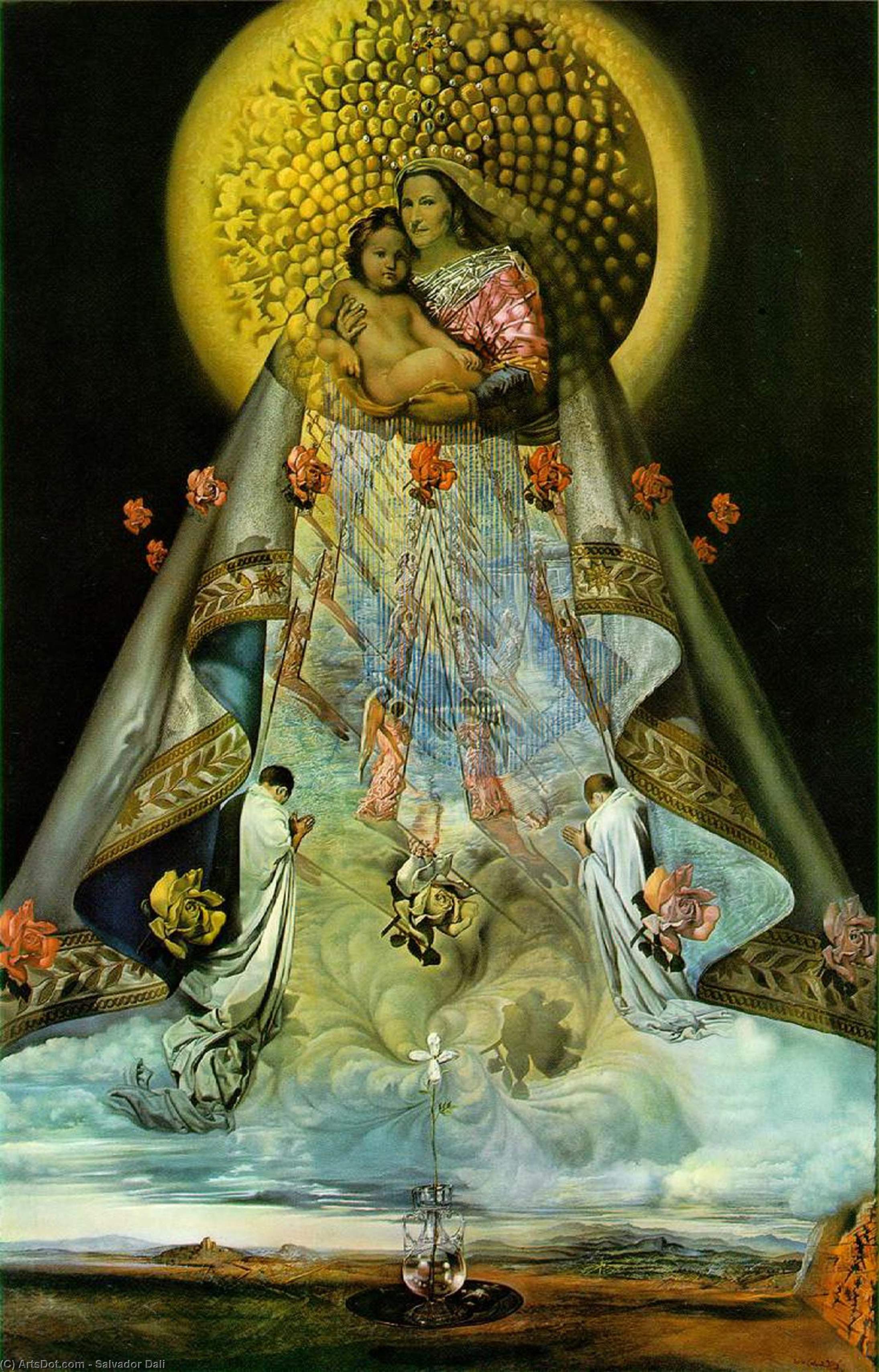 Wikoo.org - موسوعة الفنون الجميلة - اللوحة، العمل الفني Salvador Dali - The Virgin of Guadalupe
