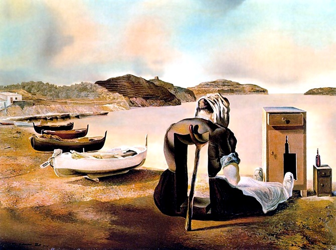 Wikioo.org – L'Encyclopédie des Beaux Arts - Peinture, Oeuvre de Salvador Dali - le sevrage de  meuble  nourriture