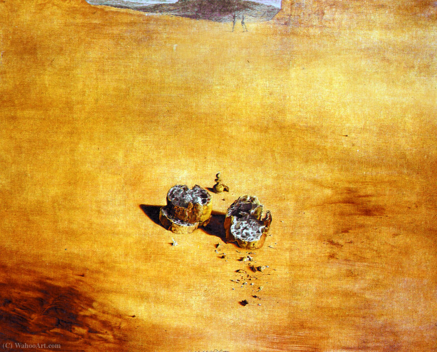 Wikioo.org - The Encyclopedia of Fine Arts - Painting, Artwork by Salvador Dali - Two Pieces Of Bread