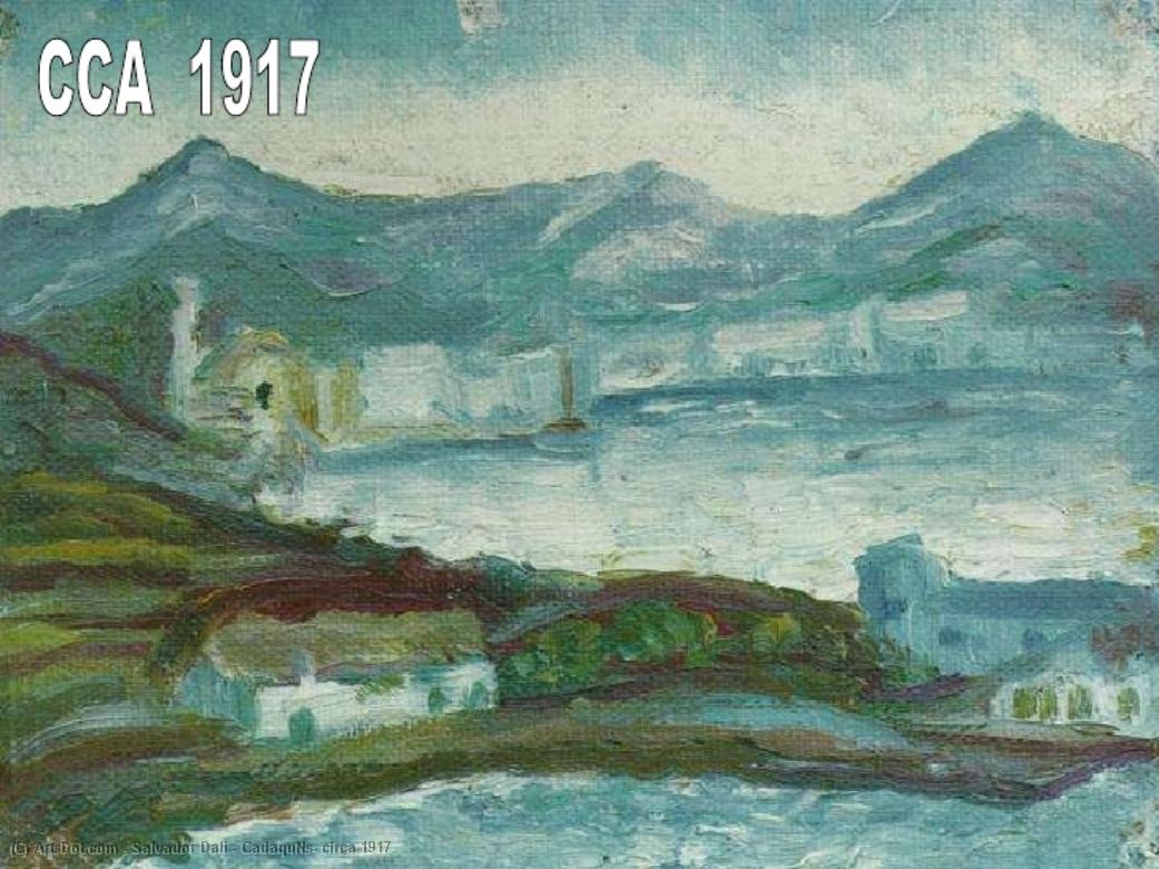 Wikoo.org - موسوعة الفنون الجميلة - اللوحة، العمل الفني Salvador Dali - CadaquNs, circa 1917