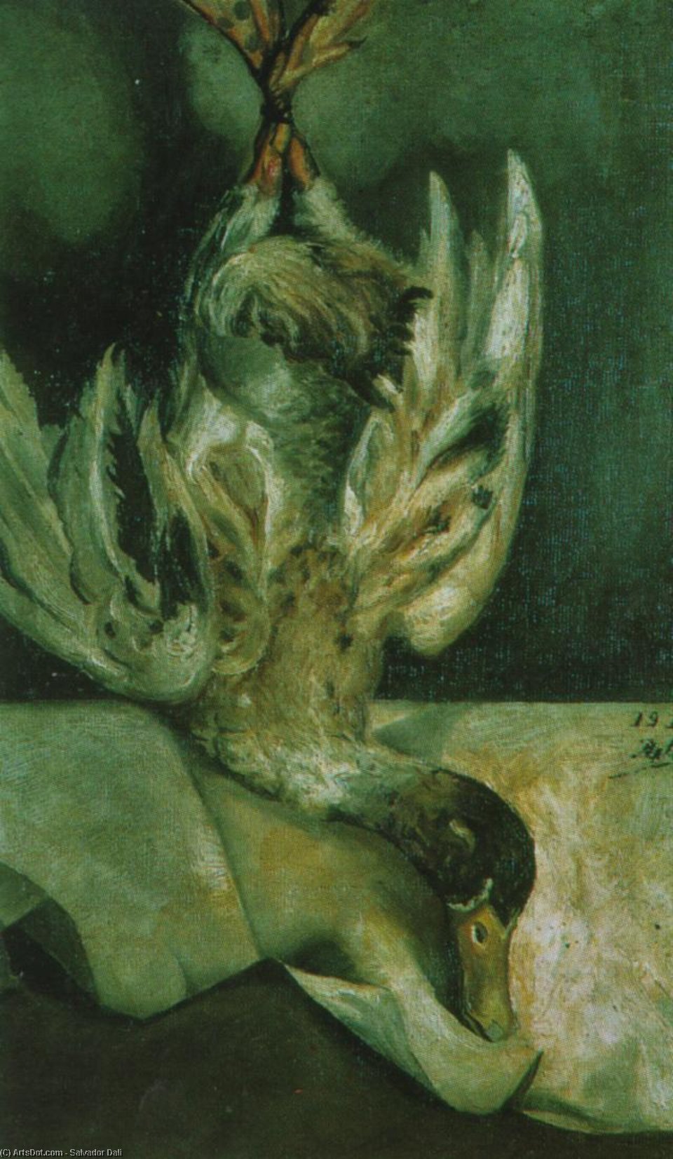 Wikoo.org - موسوعة الفنون الجميلة - اللوحة، العمل الفني Salvador Dali - Duck, 1918