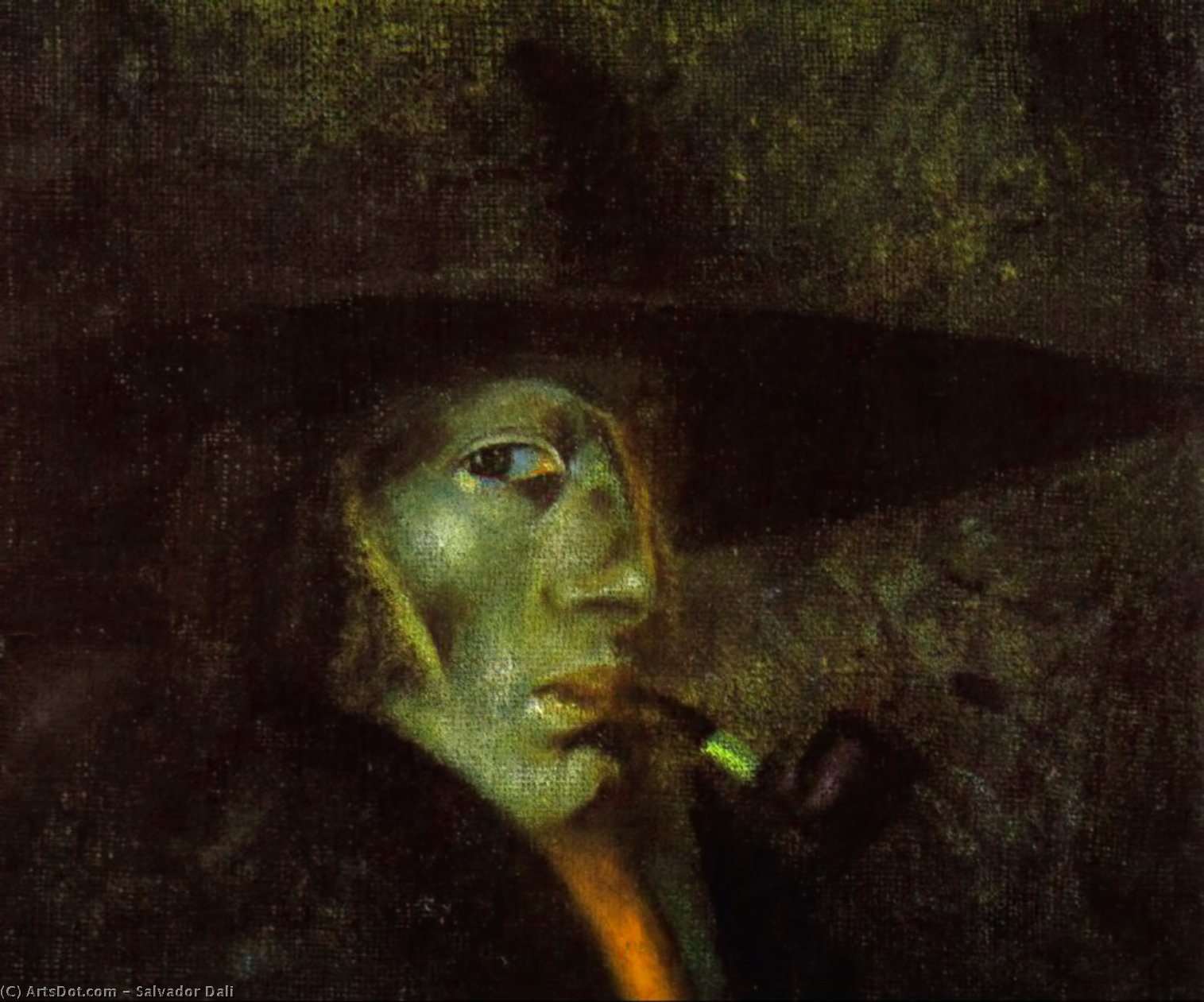 WikiOO.org - Εγκυκλοπαίδεια Καλών Τεχνών - Ζωγραφική, έργα τέχνης Salvador Dali - Self-portrait (Figueres), 1921