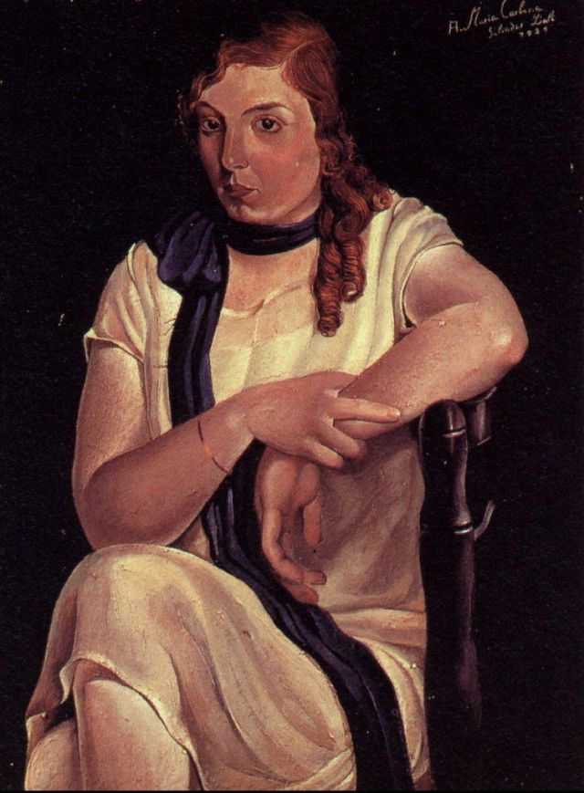 Wikoo.org - موسوعة الفنون الجميلة - اللوحة، العمل الفني Salvador Dali - Portrait of Maria Carbona, 1925