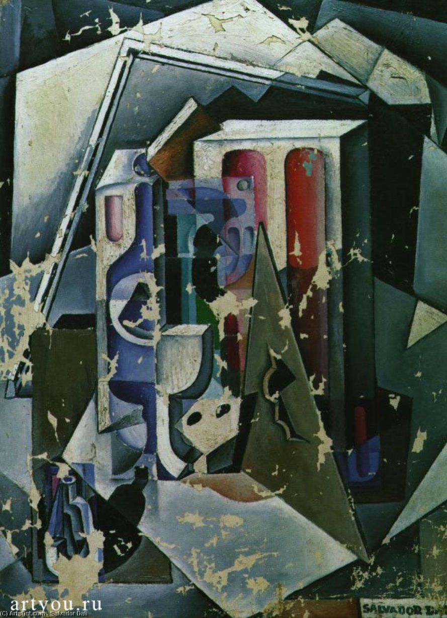 Wikioo.org – La Enciclopedia de las Bellas Artes - Pintura, Obras de arte de Salvador Dali - naturaleza muerta alrededor de  1925