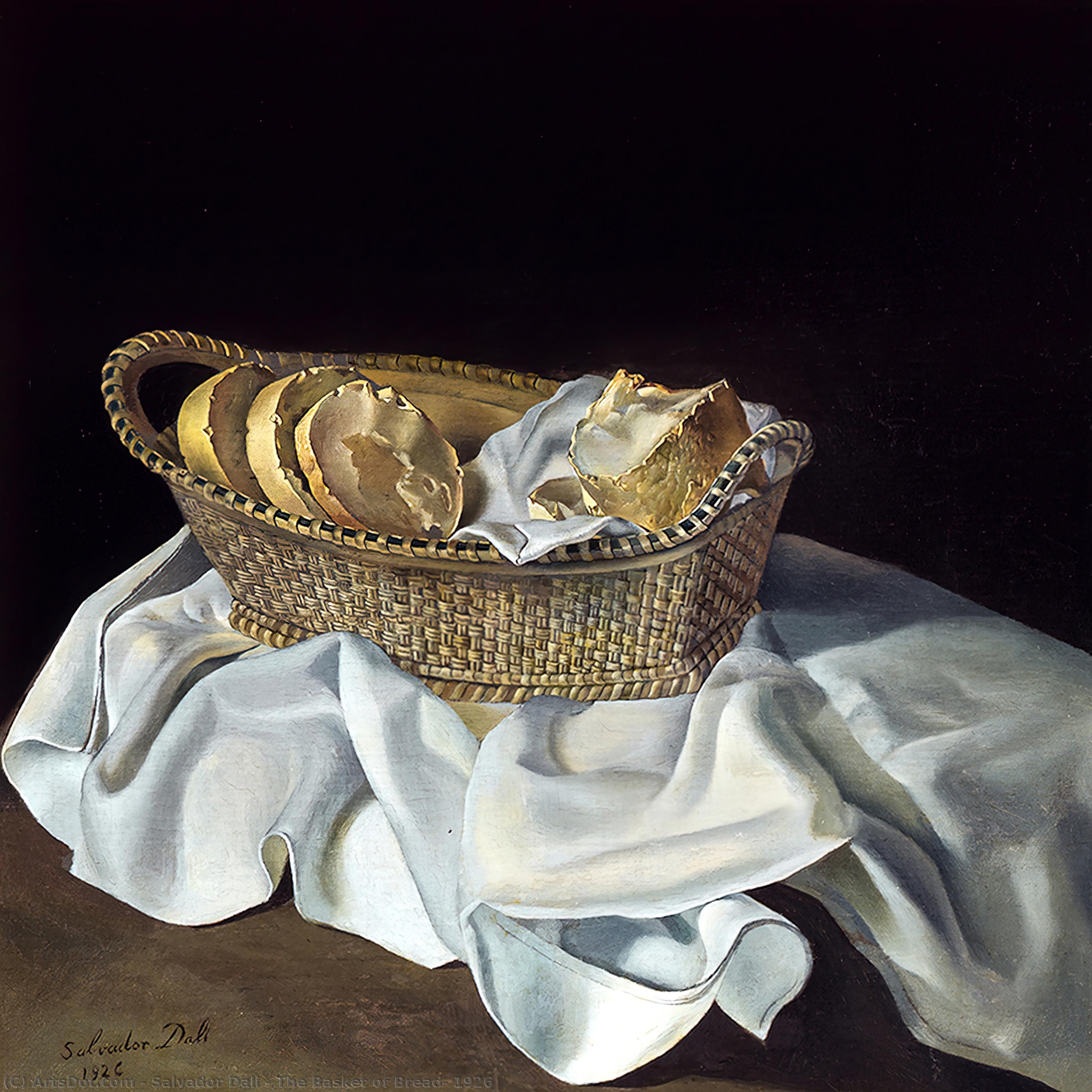 Wikioo.org - The Encyclopedia of Fine Arts - Painting, Artwork by Salvador Dali - The Basket of Bread, 1926