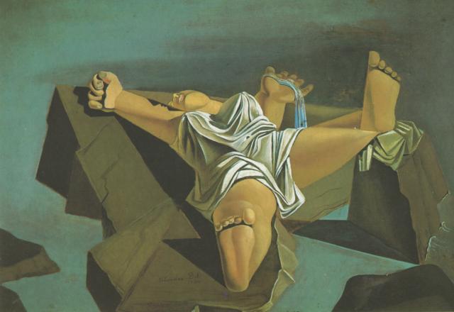 Wikioo.org - The Encyclopedia of Fine Arts - Painting, Artwork by Salvador Dali - Figure on the Rocks (Figura damunt les roques), 1926
